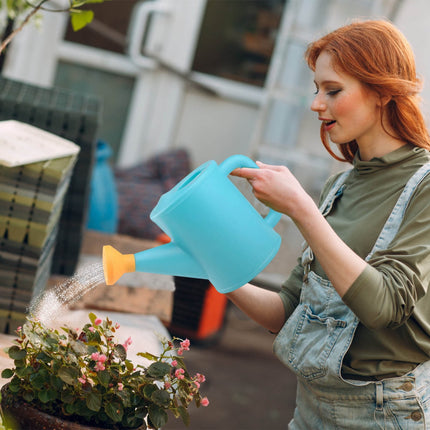 Dmlowu Watering Can 700ml Plastic Kids Watering Can Light-Weight Watering Can Indoor Plants for Artificial Plants Outdoor Garden Flowers Live Plants, Sturdy Gardening Watering Can for Kids Blue.
