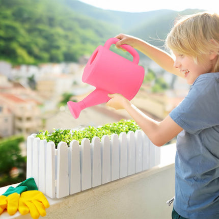 Dmlowu Watering Can 700ml Plastic Kids Watering Can Light-Weight Watering Can Indoor Plants for Artificial Plants Outdoor Garden Flowers Live Plants, Sturdy Gardening Watering Can for Kids Pink.