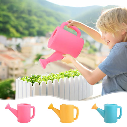 Dmlowu Watering Can 700ml Plastic Kids Watering Can Light-Weight Watering Can Indoor Plants for Artificial Plants Outdoor Garden Flowers Live Plants, Sturdy Gardening Watering Can for Kids Yellow.