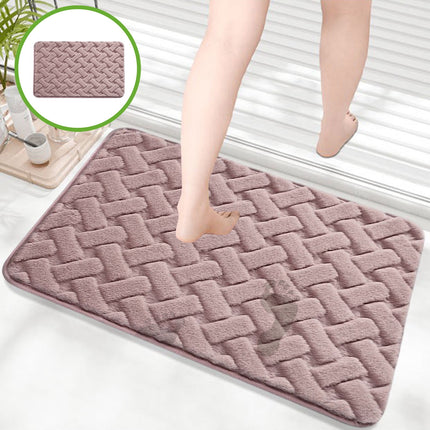 PALIFEUR Bathroom Rugs, Extra Soft Absorbent Bath Rugs, 15.7"x23.6" Quicker Dry Washable Bath Mat for Bathroom, Tub and Shower, Non-Slip Bathroom Rug Pink.