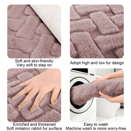 PALIFEUR Bathroom Rugs, Extra Soft Absorbent Bath Rugs, 15.7"x23.6" Quicker Dry Washable Bath Mat for Bathroom, Tub and Shower, Non-Slip Bathroom Rug Pink.