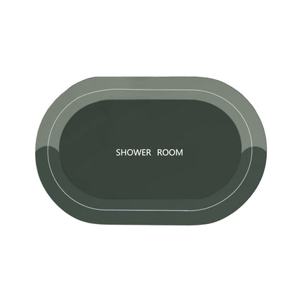 PALIFEUR Oval Bathroom Rugs, Extra Soft Absorbent Bath Mat, 15.7"x23.6" Quicker Dry Washable Bath Mats for Bathroom, Tub and Shower, Non-Slip Bathroom Rug Black.