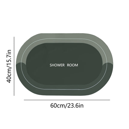 PALIFEUR Oval Bathroom Rugs, Extra Soft Absorbent Bath Mat, 15.7"x23.6" Quicker Dry Washable Bath Mats for Bathroom, Tub and Shower, Non-Slip Bathroom Rug Black.
