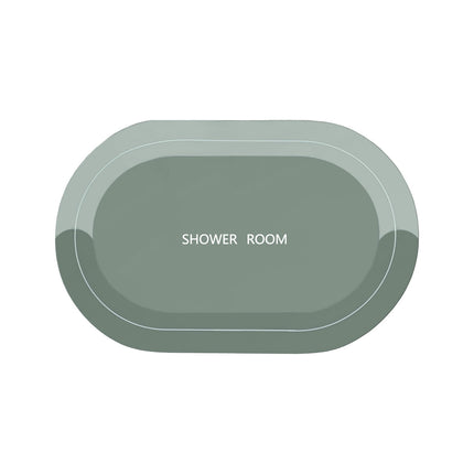 PALIFEUR Oval Bathroom Rugs, Extra Soft Absorbent Bath Mat, 15.7"x23.6" Quicker Dry Washable Bath Mats for Bathroom, Tub and Shower, Non-Slip Bathroom Rug Gray.