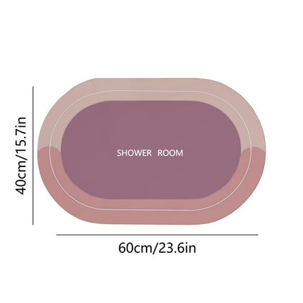 PALIFEUR Oval Bathroom Rugs, Extra Soft Absorbent Bath Mat, 15.7"x23.6" Quicker Dry Washable Bath Mats for Bathroom, Tub and Shower, Non-Slip Bathroom Rug Pink.