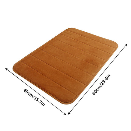 Dmlowu Bathroom Rugs - Ultra Absorbent Non-Slip Floor Bath Mat, Super Soft Shower Mat for Bath Tub, Machine Washable 16x24" (Brown) #A-Brown.