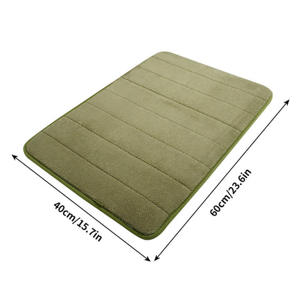 Dmlowu Bathroom Rugs - Ultra Absorbent Non-Slip Floor Bath Mat, Super Soft Shower Mat for Bath Tub, Machine Washable 16x24" (Brown) #A-Green.