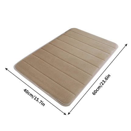 Dmlowu Bathroom Rugs - Ultra Absorbent Non-Slip Floor Bath Mat, Super Soft Shower Mat for Bath Tub, Machine Washable 16x24" (Brown) #A-Khaki.