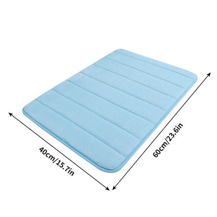 Dmlowu Bathroom Rugs - Ultra Absorbent Non-Slip Floor Bath Mat, Super Soft Shower Mat for Bath Tub, Machine Washable 16x24" (Brown) #A-Light blue.