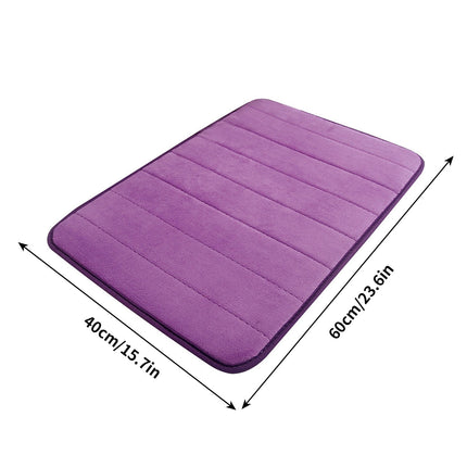 Dmlowu Bathroom Rugs - Ultra Absorbent Non-Slip Floor Bath Mat, Super Soft Shower Mat for Bath Tub, Machine Washable 16x24" (Brown) #A-Purple.