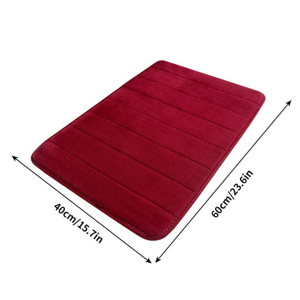 Dmlowu Bathroom Rugs - Ultra Absorbent Non-Slip Floor Bath Mat, Super Soft Shower Mat for Bath Tub, Machine Washable 16x24" (Brown) #A-Red.