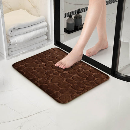 Dmlowu Bathroom Rugs - Ultra Absorbent Non-Slip Floor Bath Mat, Super Soft Shower Mat for Bath Tub, Machine Washable 16x24" (Brown) #B-Coffee.