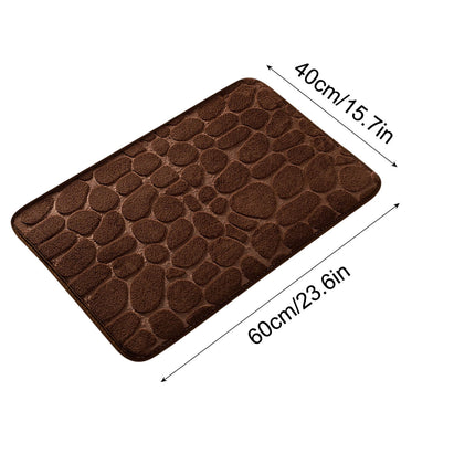 Dmlowu Bathroom Rugs - Ultra Absorbent Non-Slip Floor Bath Mat, Super Soft Shower Mat for Bath Tub, Machine Washable 16x24" (Brown) #B-Coffee.