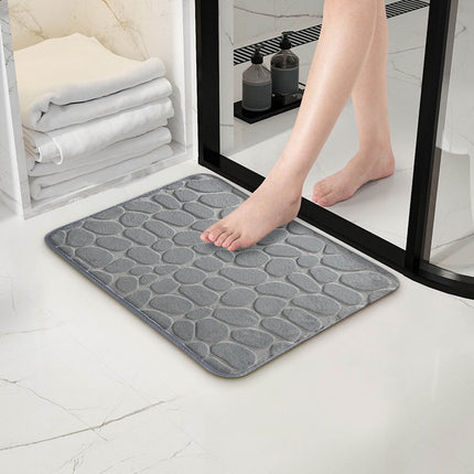 Dmlowu Bathroom Rugs - Ultra Absorbent Non-Slip Floor Bath Mat, Super Soft Shower Mat for Bath Tub, Machine Washable 16x24" (Brown) #B-Gray.