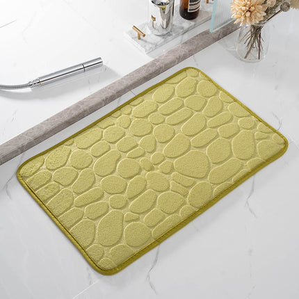 Dmlowu Bathroom Rugs - Ultra Absorbent Non-Slip Floor Bath Mat, Super Soft Shower Mat for Bath Tub, Machine Washable 16x24" (Brown) #B-Green.
