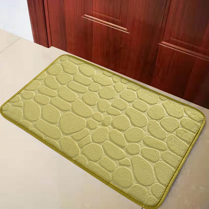 Dmlowu Bathroom Rugs - Ultra Absorbent Non-Slip Floor Bath Mat, Super Soft Shower Mat for Bath Tub, Machine Washable 16x24" (Brown) #B-Green.
