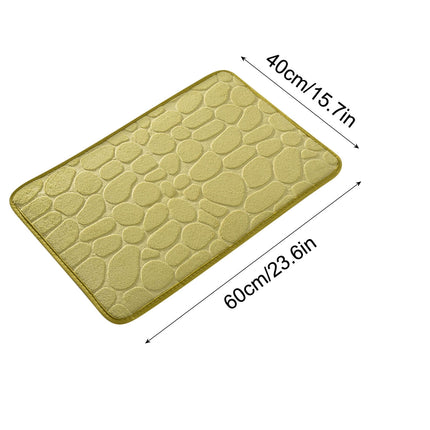 Dmlowu Bathroom Rugs - Ultra Absorbent Non-Slip Floor Bath Mat, Super Soft Shower Mat for Bath Tub, Machine Washable 16x24" (Brown) #B-Green.