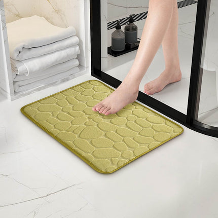 Dmlowu Bathroom Rugs - Ultra Absorbent Non-Slip Floor Bath Mat, Super Soft Shower Mat for Bath Tub, Machine Washable 16x24" (Brown) #B-Green.
