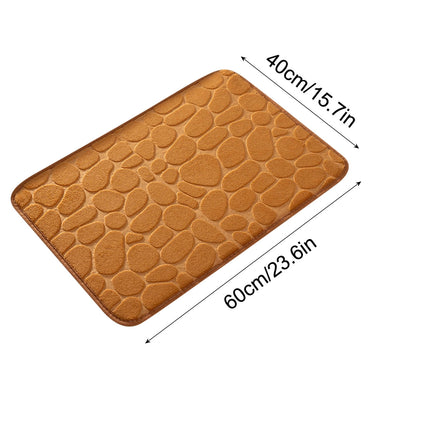 Dmlowu Bathroom Rugs - Ultra Absorbent Non-Slip Floor Bath Mat, Super Soft Shower Mat for Bath Tub, Machine Washable 16x24" (Brown) #B-Khaki.