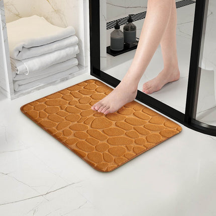 Dmlowu Bathroom Rugs - Ultra Absorbent Non-Slip Floor Bath Mat, Super Soft Shower Mat for Bath Tub, Machine Washable 16x24" (Brown) #B-Khaki.