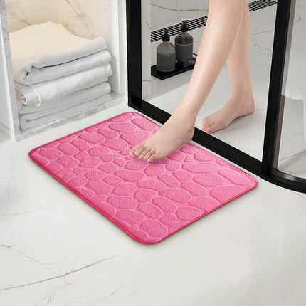 Dmlowu Bathroom Rugs - Ultra Absorbent Non-Slip Floor Bath Mat, Super Soft Shower Mat for Bath Tub, Machine Washable 16x24" (Brown) #B-Pink.