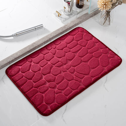 Dmlowu Bathroom Rugs - Ultra Absorbent Non-Slip Floor Bath Mat, Super Soft Shower Mat for Bath Tub, Machine Washable 16x24" (Brown) #B-Red.