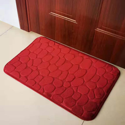 Dmlowu Bathroom Rugs - Ultra Absorbent Non-Slip Floor Bath Mat, Super Soft Shower Mat for Bath Tub, Machine Washable 16x24" (Brown) #B-Red.