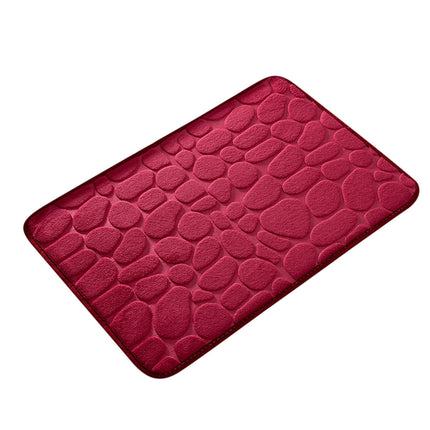 Dmlowu Bathroom Rugs - Ultra Absorbent Non-Slip Floor Bath Mat, Super Soft Shower Mat for Bath Tub, Machine Washable 16x24" (Brown) #B-Red.