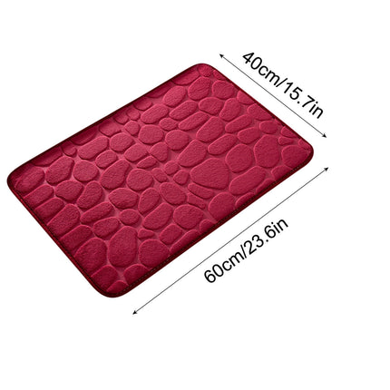 Dmlowu Bathroom Rugs - Ultra Absorbent Non-Slip Floor Bath Mat, Super Soft Shower Mat for Bath Tub, Machine Washable 16x24" (Brown) #B-Red.