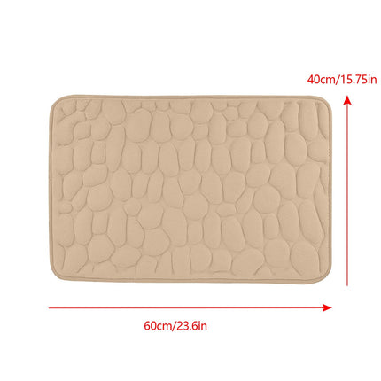 Dmlowu Bathroom Rugs - Ultra Absorbent Non-Slip Floor Bath Mat, Super Soft Shower Mat for Bath Tub, Machine Washable 16x24" (Brown) #C-Beige.