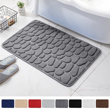 Dmlowu Bathroom Rugs - Ultra Absorbent Non-Slip Floor Bath Mat, Super Soft Shower Mat for Bath Tub, Machine Washable 16x24" (Brown) #C-Black.