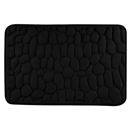 Dmlowu Bathroom Rugs - Ultra Absorbent Non-Slip Floor Bath Mat, Super Soft Shower Mat for Bath Tub, Machine Washable 16x24" (Brown) #C-Black.