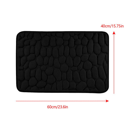 Dmlowu Bathroom Rugs - Ultra Absorbent Non-Slip Floor Bath Mat, Super Soft Shower Mat for Bath Tub, Machine Washable 16x24" (Brown) #C-Black.