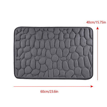 Dmlowu Bathroom Rugs - Ultra Absorbent Non-Slip Floor Bath Mat, Super Soft Shower Mat for Bath Tub, Machine Washable 16x24" (Brown) #C-Dark Gray.