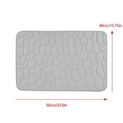 Dmlowu Bathroom Rugs - Ultra Absorbent Non-Slip Floor Bath Mat, Super Soft Shower Mat for Bath Tub, Machine Washable 16x24" (Brown) #C-Gray.