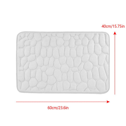 Dmlowu Bathroom Rugs - Ultra Absorbent Non-Slip Floor Bath Mat, Super Soft Shower Mat for Bath Tub, Machine Washable 16x24" (Brown) #C-White.
