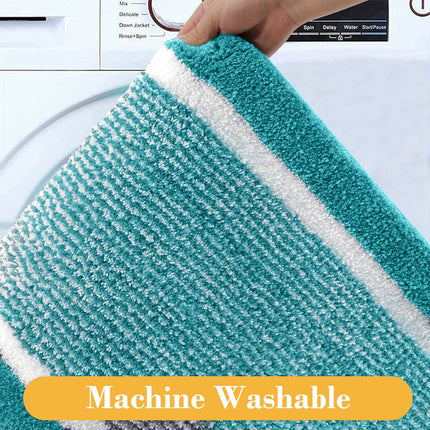 PALIFEUR Bathroom Rugs Sets, Non-Slip Bath Mat Set 4 Piece, Soft Comfortable Washable Bathroom Mat Set, Quicker Dry Bathroom Rug with Toilet Rug Blue.