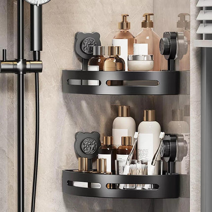 Clearance! PALIFEUR Corner Shower Caddy, Plastic Shower Organizer Corner with 2 Pcs Suction Cup, No Drilling Corner Shower Shelves for Bathroom Kitchen A.