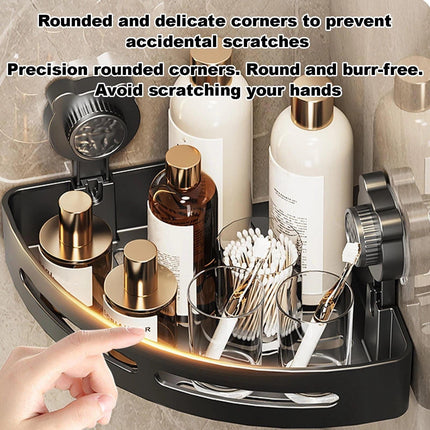 Clearance! PALIFEUR Corner Shower Caddy, Plastic Shower Organizer Corner with 2 Pcs Suction Cup, No Drilling Corner Shower Shelves for Bathroom Kitchen A.