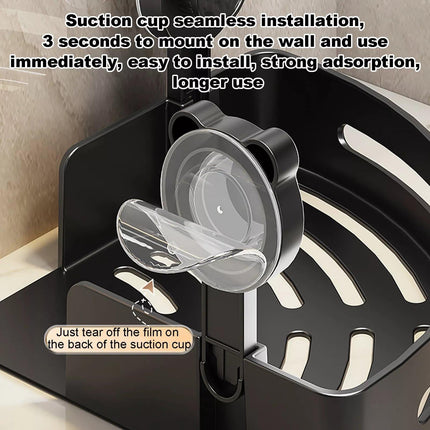 Clearance! PALIFEUR Corner Shower Caddy, Plastic Shower Organizer Corner with 2 Pcs Suction Cup, No Drilling Corner Shower Shelves for Bathroom Kitchen A.