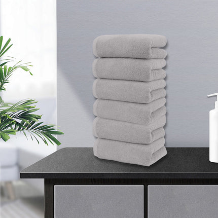 Clearance! PALIFEUR 6 Pcs Cotton Towels Soft Bath Towels, Highly Absorbent Towels for Bathroom Kitchen Gym, Quickly-Dry Towel Set, 13x30 Inch Gray.