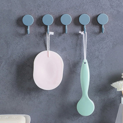 Clearance! PALIFEUR 12 Pcs Wall Hooks for Hanging, Circle Heavy Duty Hook, Self Adhesive Waterproof Transparent Towel Hooks, Adhesive Hooks for Bathroom Kitchen Home Wall White.
