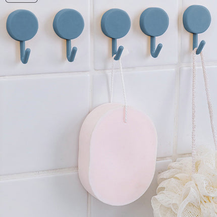 Clearance! PALIFEUR 12 Pcs Wall Hooks for Hanging, Circle Heavy Duty Hook, Self Adhesive Waterproof Transparent Towel Hooks, Adhesive Hooks for Bathroom Kitchen Home Wall White.