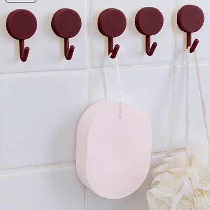 Clearance! PALIFEUR 12 Pcs Wall Hooks for Hanging, Circle Heavy Duty Hook, Self Adhesive Waterproof Transparent Towel Hooks, Adhesive Hooks for Bathroom Kitchen Home Wall Wine.