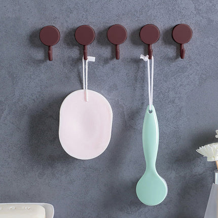 Clearance! PALIFEUR 12 Pcs Wall Hooks for Hanging, Circle Heavy Duty Hook, Self Adhesive Waterproof Transparent Towel Hooks, Adhesive Hooks for Bathroom Kitchen Home Wall Wine.