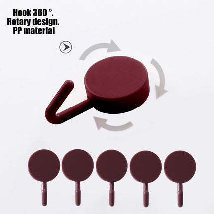 Clearance! PALIFEUR 12 Pcs Wall Hooks for Hanging, Circle Heavy Duty Hook, Self Adhesive Waterproof Transparent Towel Hooks, Adhesive Hooks for Bathroom Kitchen Home Wall Wine.