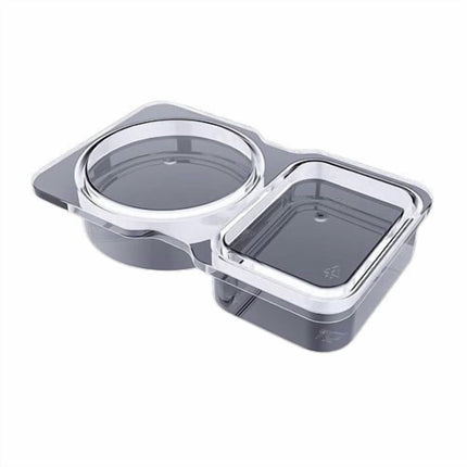 PALIFEUR 5 PCS Snack Containers Disposable Double Compartment Plastic Container, Reusable Snack Containers with Lids Travel Mini Snack Pack Containers for Condiments, Candy, Dip 10pc.