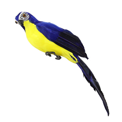 PALIFEUR Fake Parrot, 10 x 0.4 Inch Realistic Artificial Birds Model, Fade Birds for Garden Patio Yard Lawns Tropical Tree Wall, Decorative Birds BLUE.
