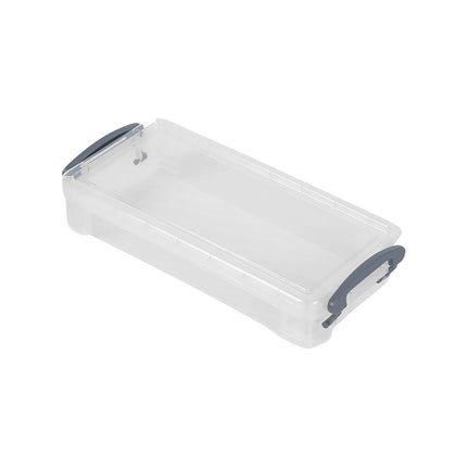 Tyidzon Plastic Pencil Case, Large Capacity Clear Pencil Box, Crayon Marker Box with Snap-Tight Lid, Plastic Pencil Cases, Pencil Box, Crayon Box Storage Gray.