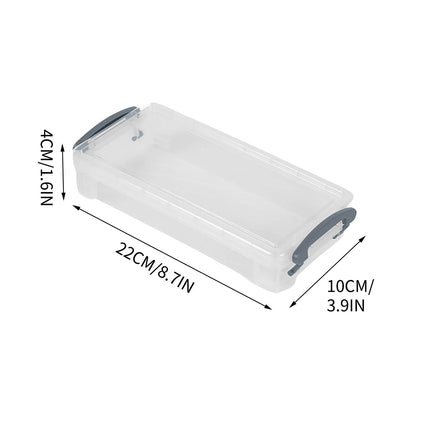 Tyidzon Plastic Pencil Case, Large Capacity Clear Pencil Box, Crayon Marker Box with Snap-Tight Lid, Plastic Pencil Cases, Pencil Box, Crayon Box Storage Gray.